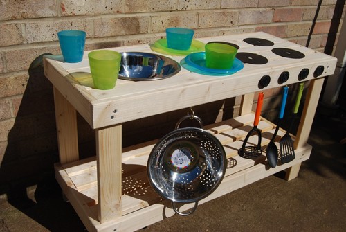Mud kitchen for outdoor play