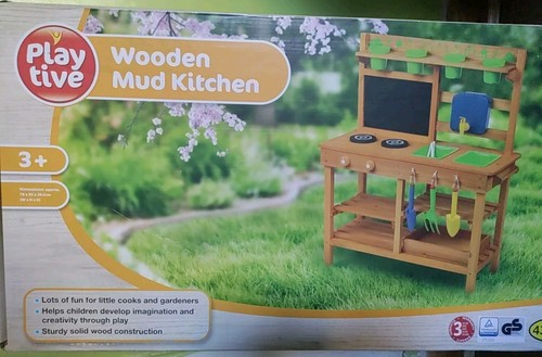 Kids wooden mud kitchen messy - wooden,