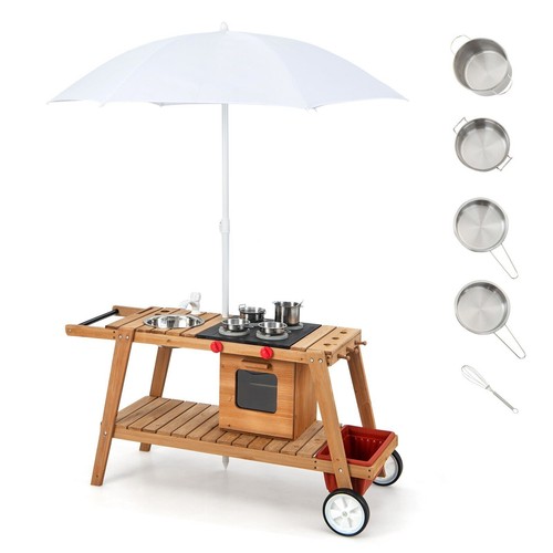 Wooden mud kitchen outdoor - wooden,