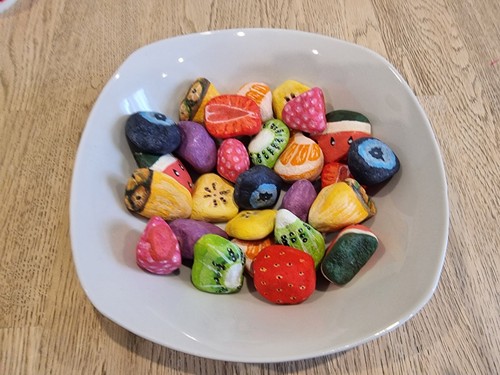 Hand painted fruit - hand,