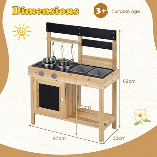 Mud kitchen playset outdoor - mud,