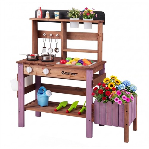 Outdoor wooden mud - outdoor, set