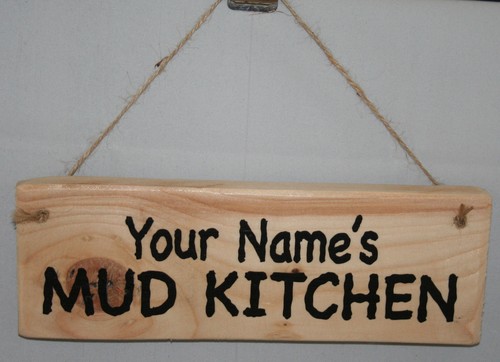 Personalised name mud kitchen - personalised,
